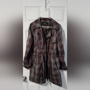 Plaid Button-Up Jacket